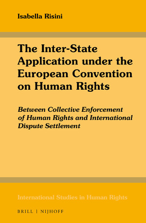 Book on Inter-State Complaints and the ECHR