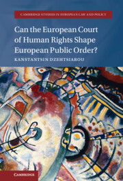 New Book on the ECtHR and European Public Order