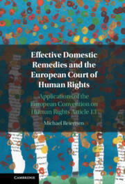 New Book on Effective Domestic Remedies and the European Court of Human Rights