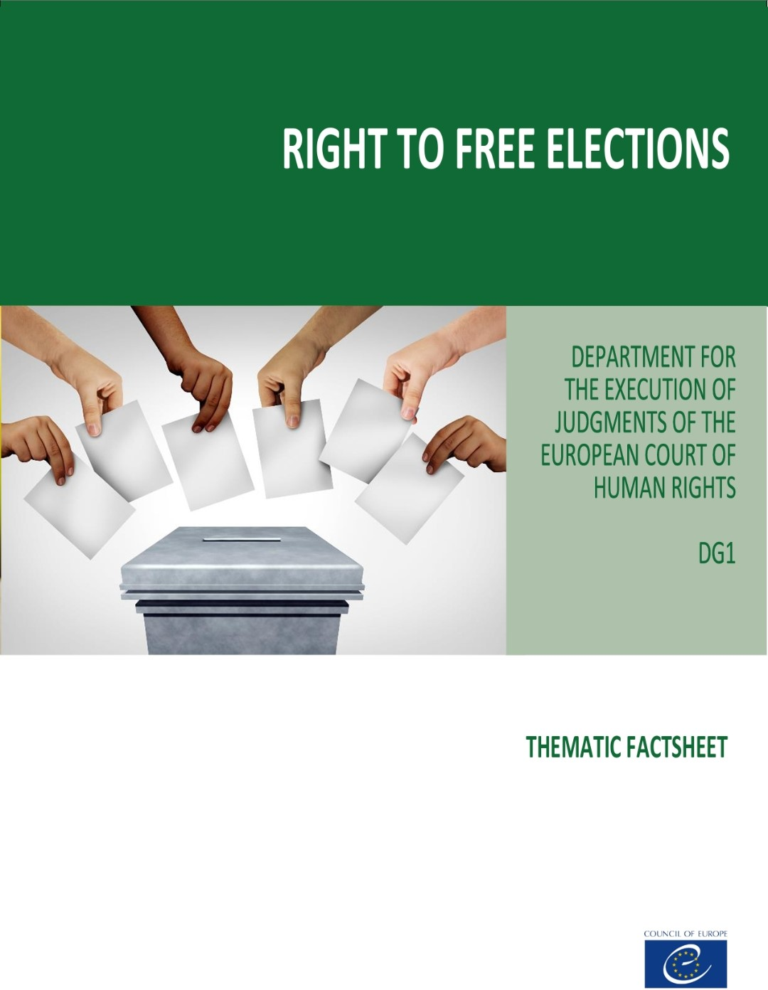 New Thematic Factsheet on the Right to Free Elections