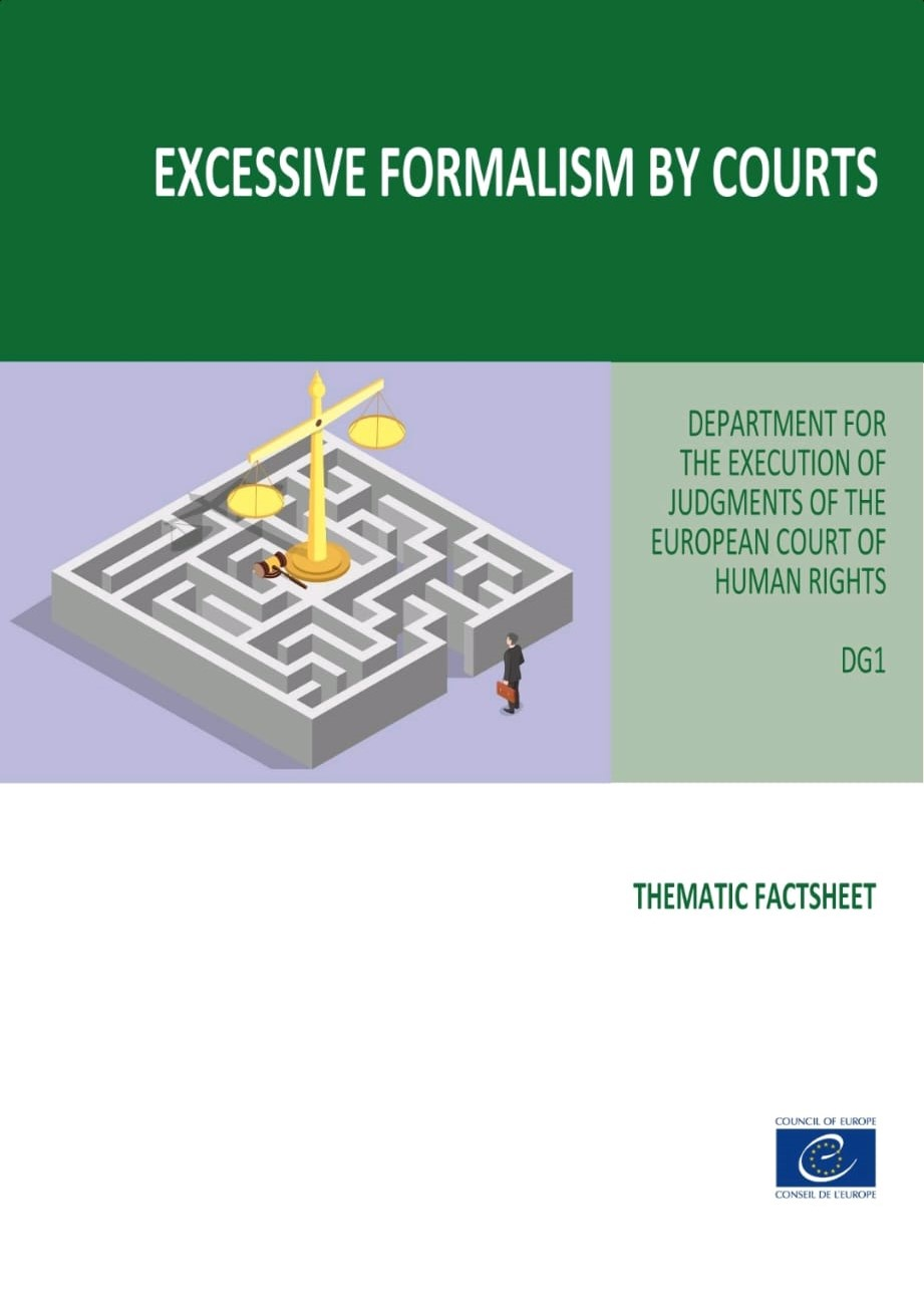 New Thematic Factsheet on Excessive Formalism by Courts