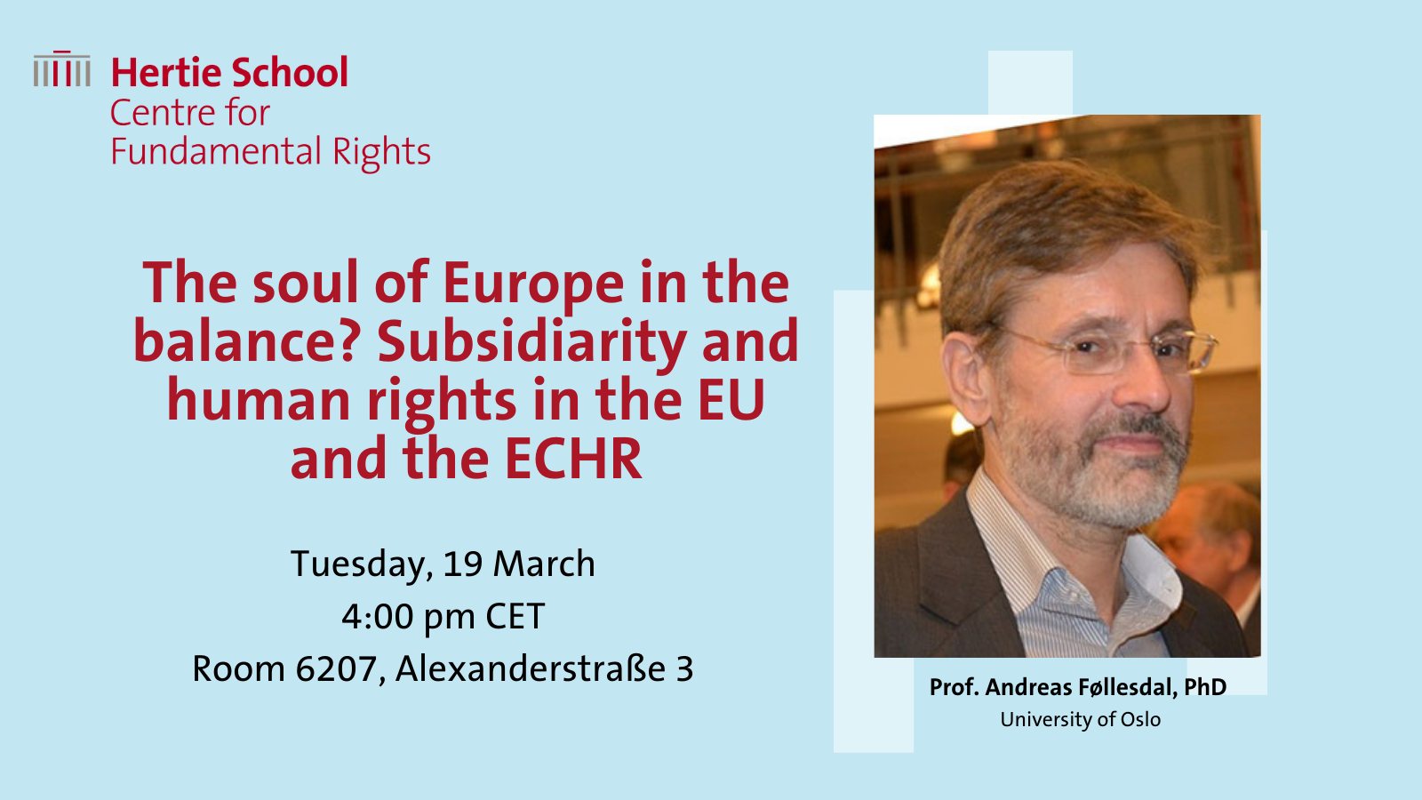 Research Event on Subsidiarity and Human Rights in the EU and the ECtHR