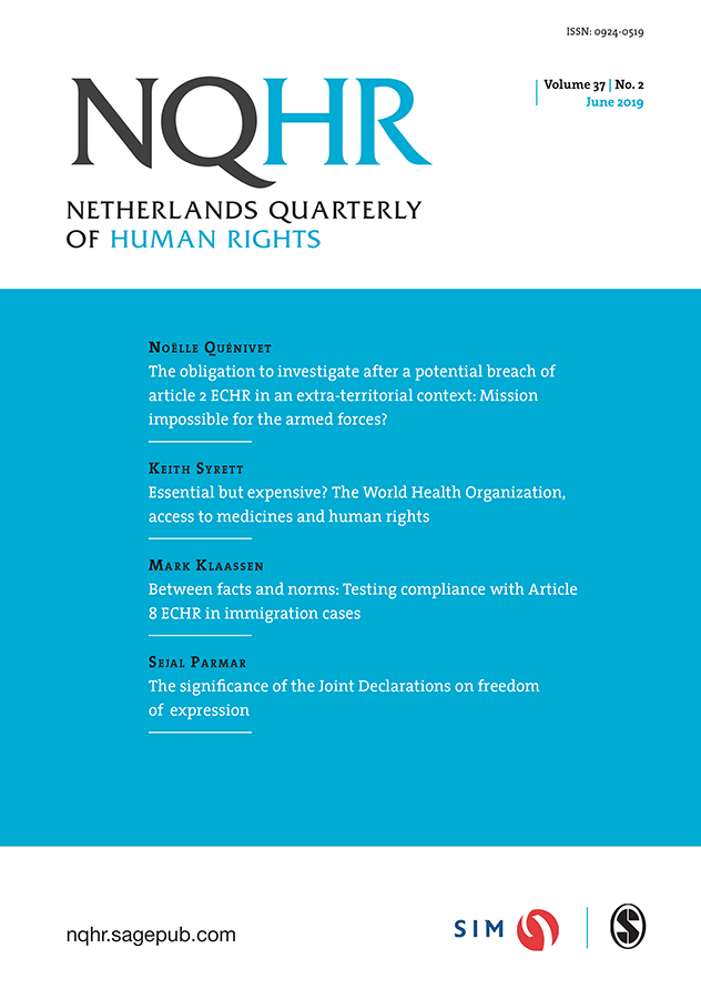 New ECHR Articles in June Issue of NQHR